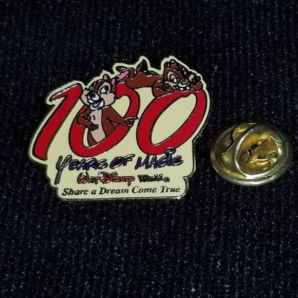 Disney Pin Chip & Dale 100 Years of Magic 2002 WDW VTG PP9852 9852 Flex Vacation - Picture 6 of 6